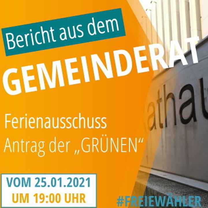 Ferienausschuss - Antrag der GRÜNEN