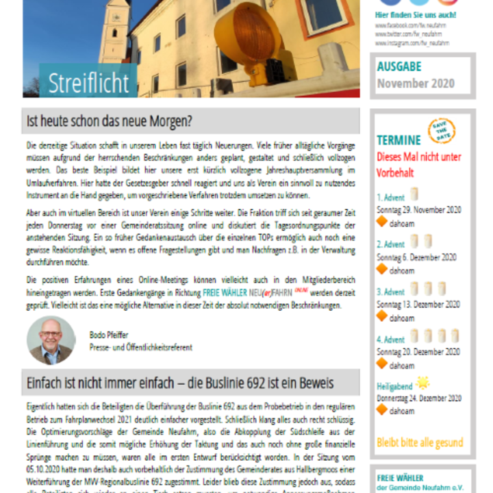 Streiflicht November 2020