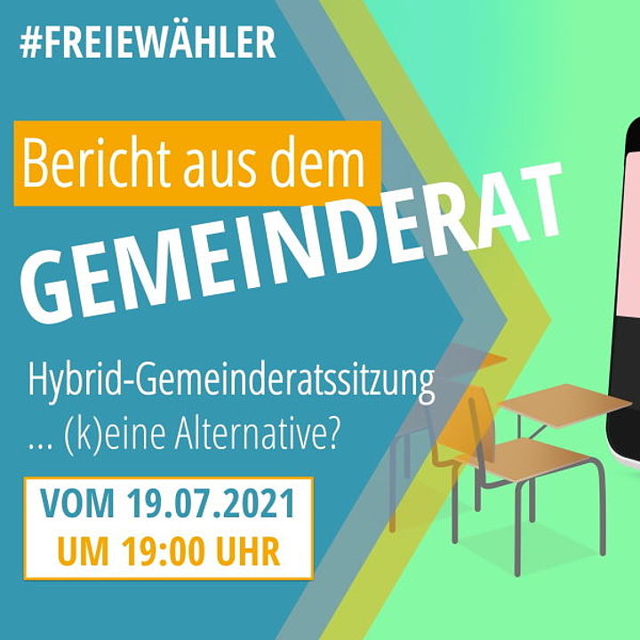 Hybridsitzung im Rathaus Neufahrn - Design: Bp