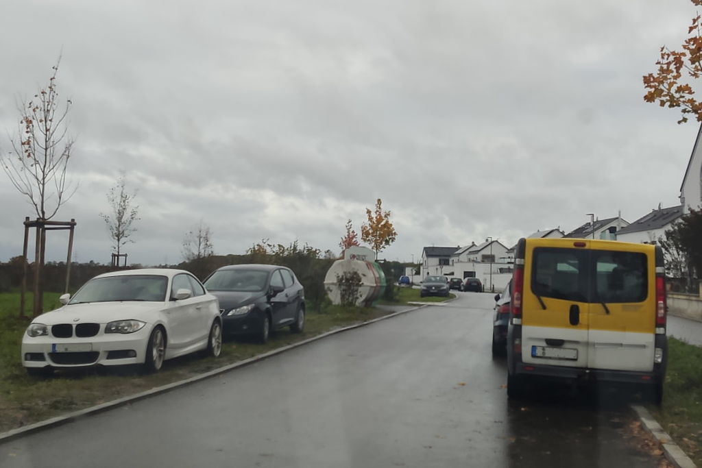 Parken im Grünstreifen - Bild: Bp