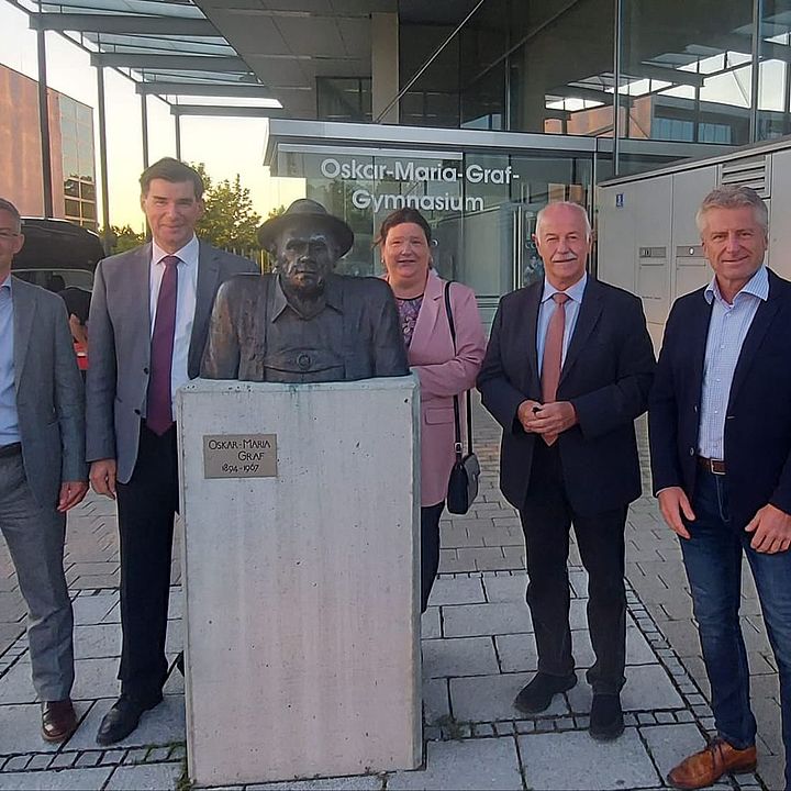 Neujahrskonzert 2021 - v.l.n.r Dr. Christopher Aichinger, Karl Ecker, Stephanie Pflügler, Benno Zierer, Manfred Holzer