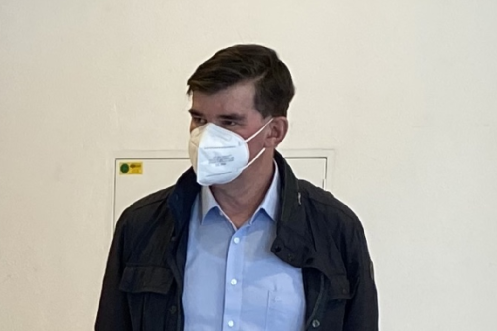 Karl Egger beim Besuch in Zolling - Bild: A.Raith